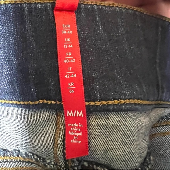 SPANX Denim Leggings Pants High Rise Blue Jean Size Medium - Picture 7 of 10